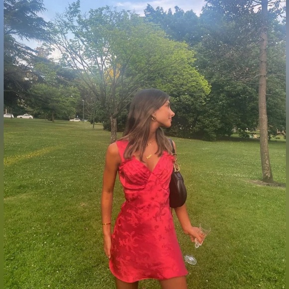 Realisation Par The Roxy silk mini dress in Red Dragon - Picture 11 of 14